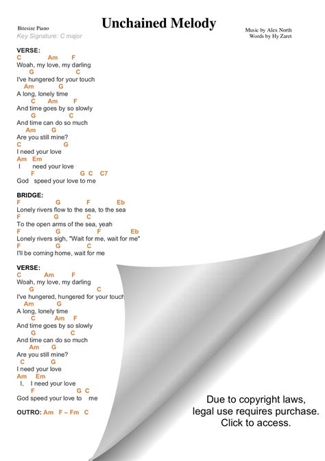 chords and lyrics|unchained melody lyrics and chords.